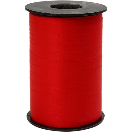 Geschenkband, rot, B: 10 mm, matt, 250 m/ 1 Rolle.
