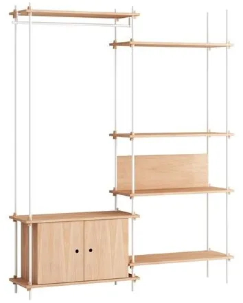 MOEBE S.200.2.G Regalsystem Eiche/Weiß