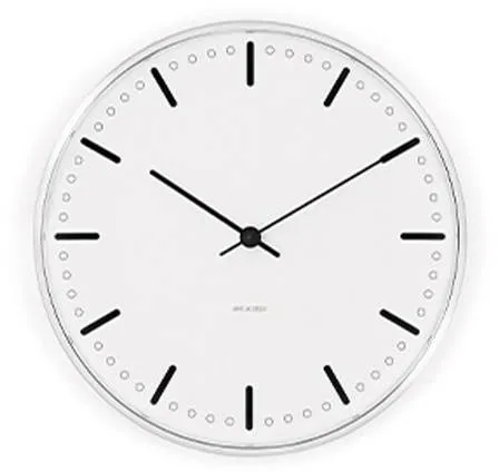 Arne Jacobsen City Hall Wanduhr - Ø:29 cm - Weiß